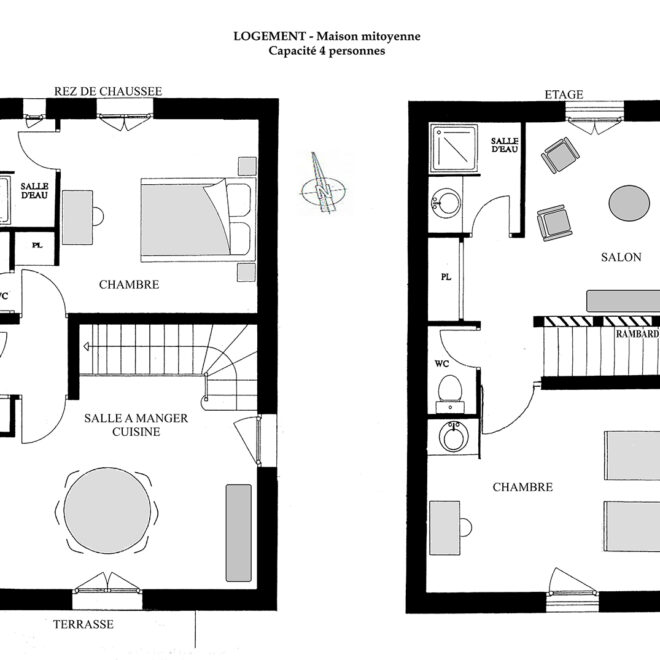 Plan 4 pers Site_classement Village Vacances