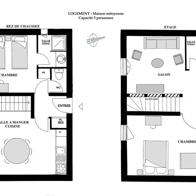 Plan 5 pers Site_classement Village Vacances